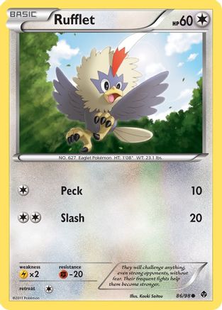 Rufflet (86) 86/98 - Emerging Powers Reverse Holofoil