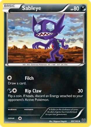 Sableye 68/146 - XY Base Set Reverse Holofoil
