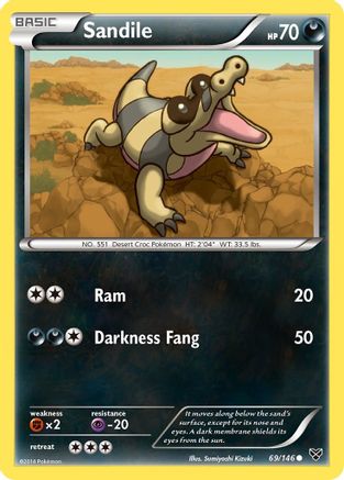 Sandile 69/146 - XY Base Set Reverse Holofoil
