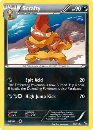Scrafty 69/114 - Black & White Reverse Holofoil