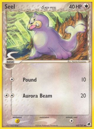 Seel (Delta Species) 62/101 - Dragon Frontiers Reverse Holofoil