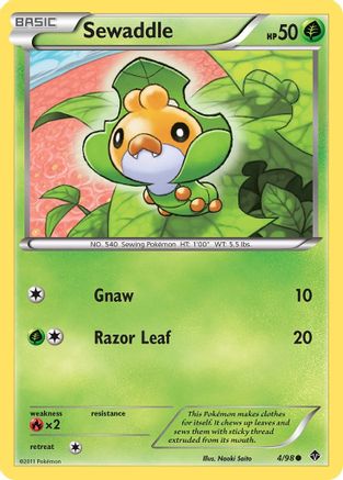 Sewaddle (4) 4/98 - Emerging Powers Reverse Holofoil