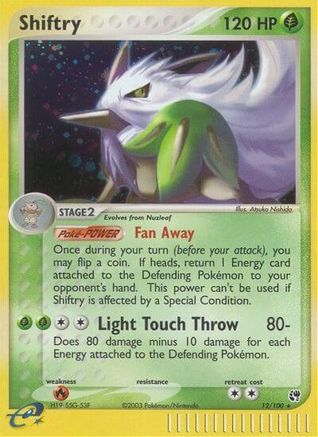 Shiftry - 12/100 - Sandstorm Reverse Holofoil
