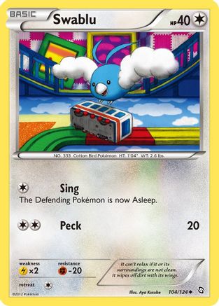Swablu (104) 104/124 - Dragons Exalted Reverse Holofoil