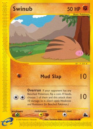 Swinub (108) 108/144 - Skyridge Reverse Holofoil