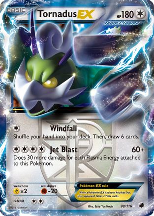 Tornadus EX (Team Plasma) 98/116 - Plasma Freeze Holofoil