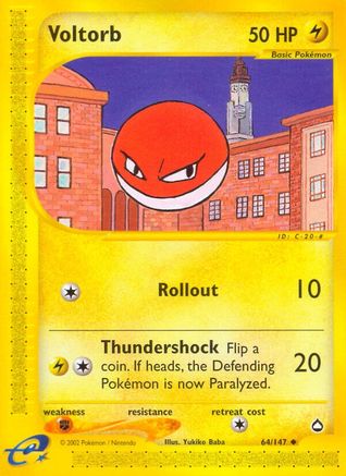 Voltorb (64) 64/147 - Aquapolis Reverse Holofoil