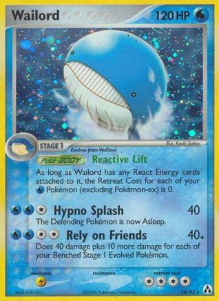 Wailord/92 - Legend Maker Reverse Holofoil