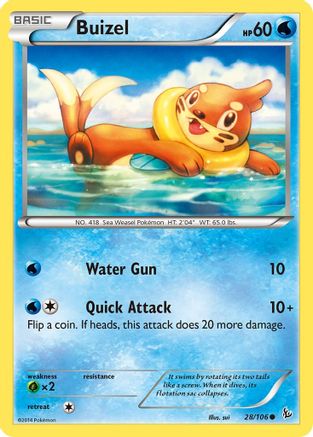 Buizel 28/106 - XY Flashfire Reverse Holofoil