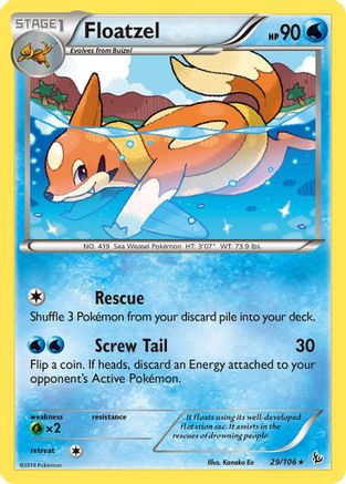 Floatzel 29/106 - Flashfire Reverse Holofoil