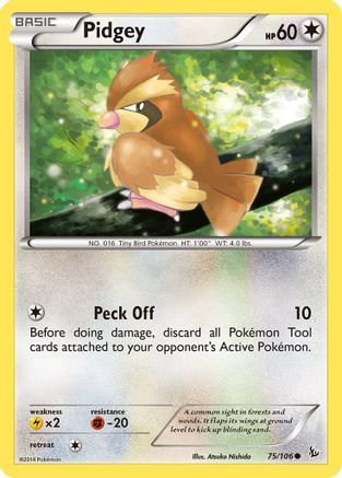 Pidgey 75/106 - XY Flashfire Reverse Holofoil