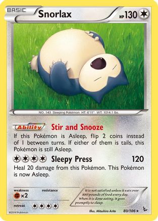 Snorlax 80/106 - XY Flashfire