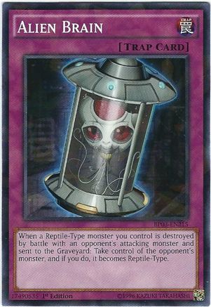 Alien Brain (Shatterfoil) (BP03-EN215) - Battle Pack 3: Monster League 1st Edition