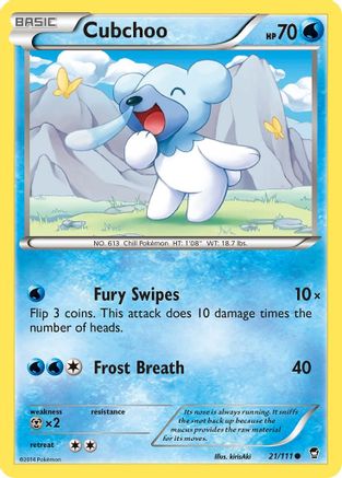Cubchoo 21/111 - XY Furious Fists Reverse Holofoil
