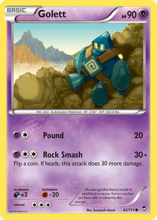 Golett 42/111 - XY Furious Fists Reverse Holofoil