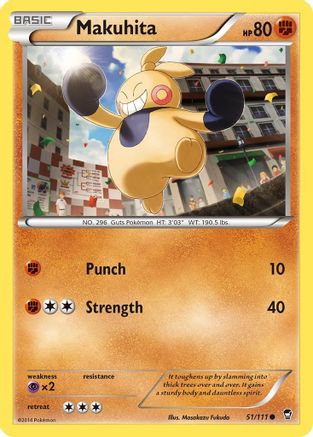 Makuhita 51/111 - XY Furious Fists Reverse Holofoil