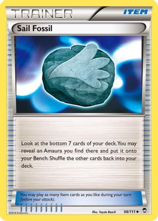 Sail Fossil 98/111 - XY Furious Fists