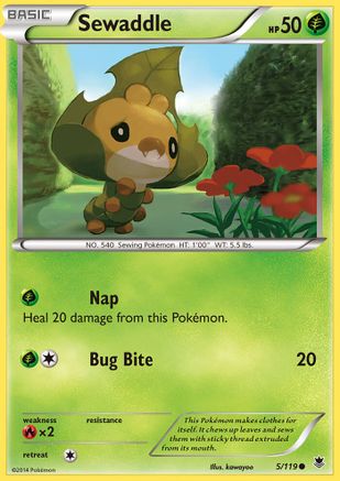 Sewaddle 5/119 - XY Phantom Forces