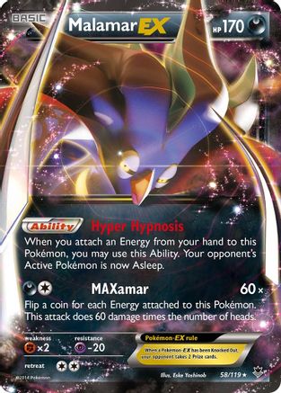 Malamar EX 58/119 - XY Phantom Forces Holofoil