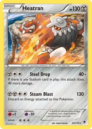 Heatran 63/119 - XY Phantom Forces Holofoil