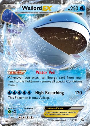 Wailord EX 38/160 - XY Primal Clash Holofoil