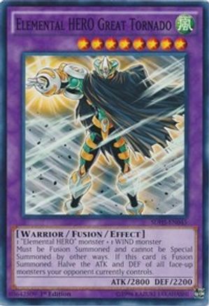 Elemental HERO Great Tornado (SDHS-EN045) - Structure Deck: HERO Strike 1st Edition