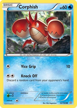 Corphish 42/160 - XY Primal Clash Reverse Holofoil