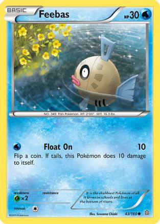 Feebas 43/160 - XY Primal Clash Reverse Holofoil