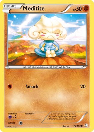 Meditite 79/160 - XY Primal Clash Reverse Holofoil