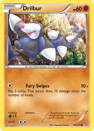 Drilbur 89/160 - XY Primal Clash Reverse Holofoil