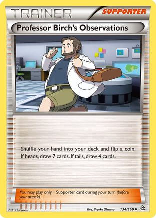 Professor Birch's Observations 134/160 - XY Primal Clash Reverse Holofoil