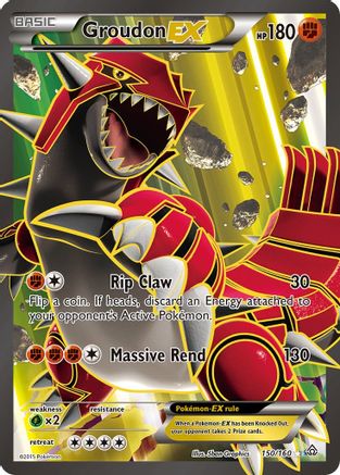 Groudon EX (150 Full Art) 150/160 - XY Primal Clash Holofoil