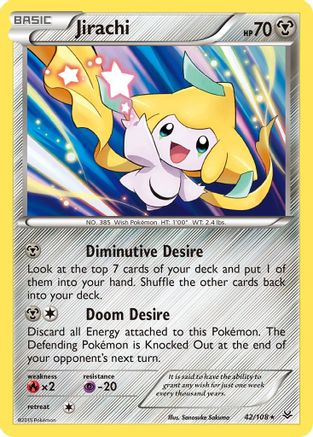 Jirachi 42/108 - XY Roaring Skies Reverse Holofoil