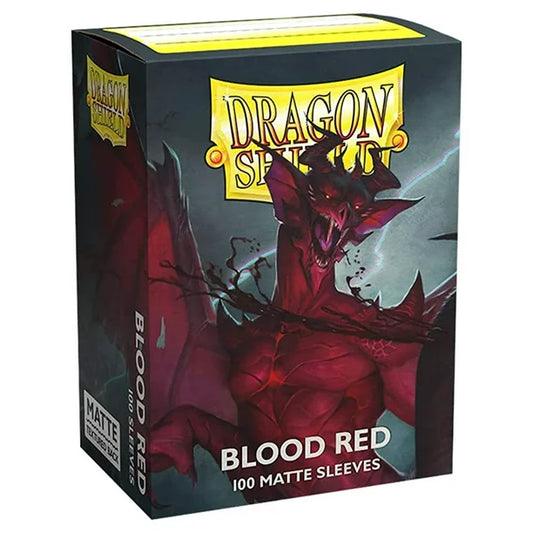 Dragon Shield Standard Size 100ct Matte Sleeves Blood Red