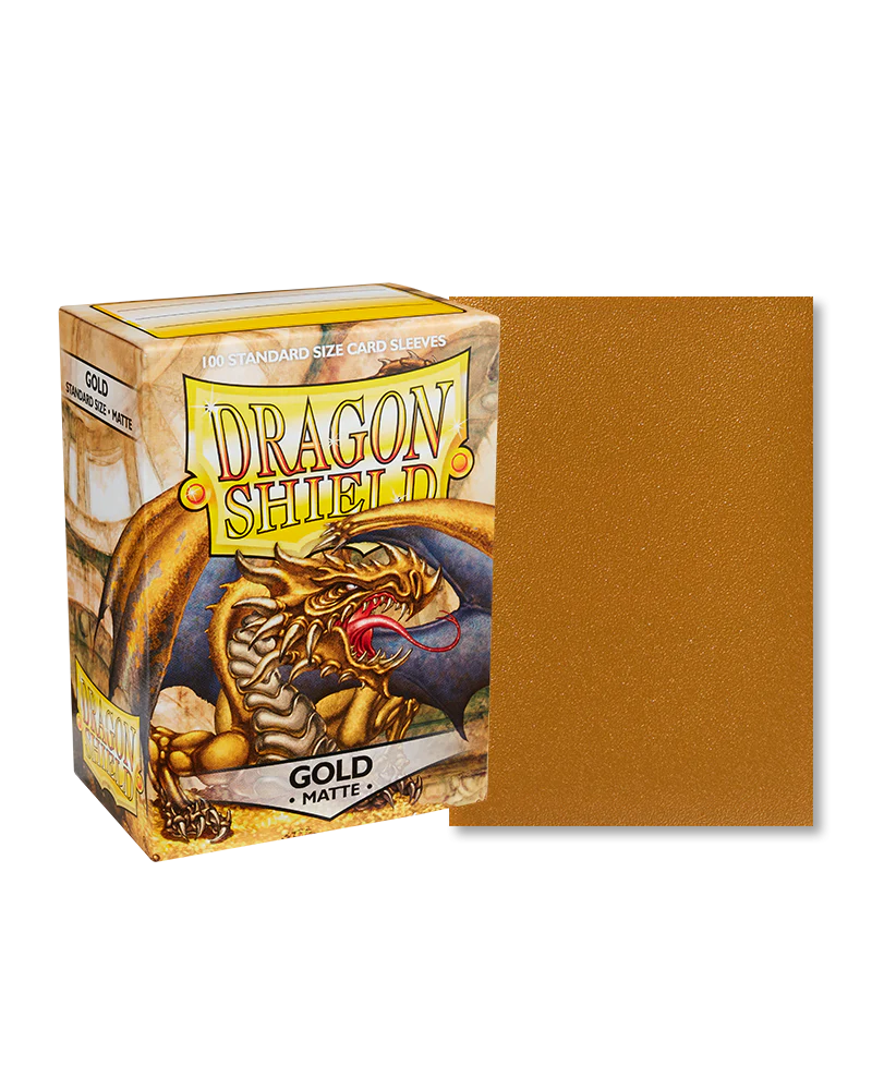 Dragon Shield Standard Size 100ct Sleeves Gold