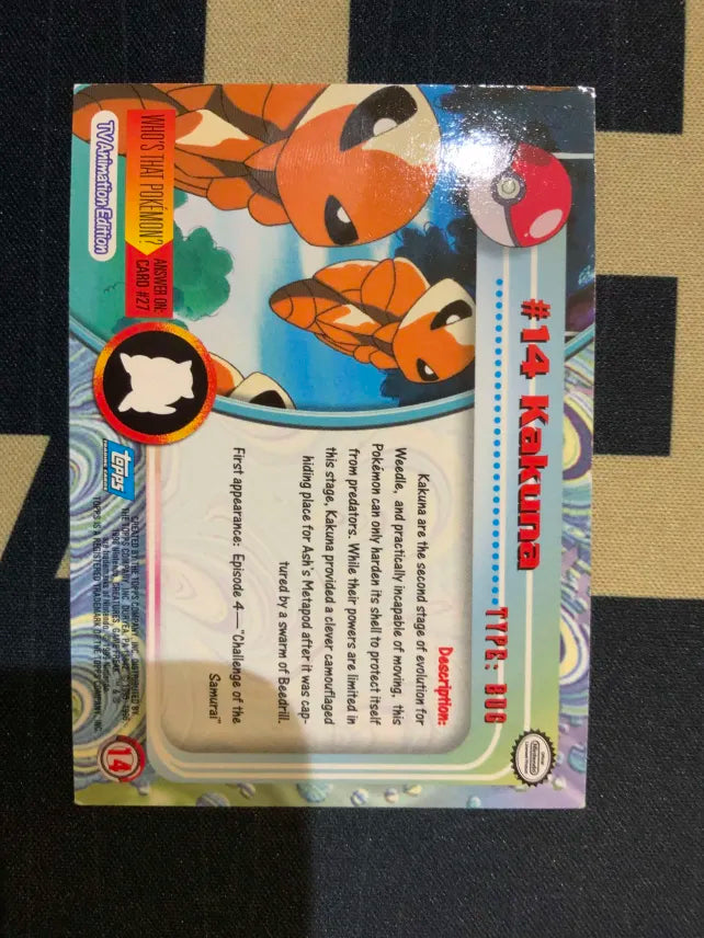 Topps Kakuna #14 Holo Pokemon MP