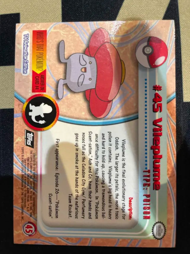 Topps Vileplume #53 Holo Pokemon NM