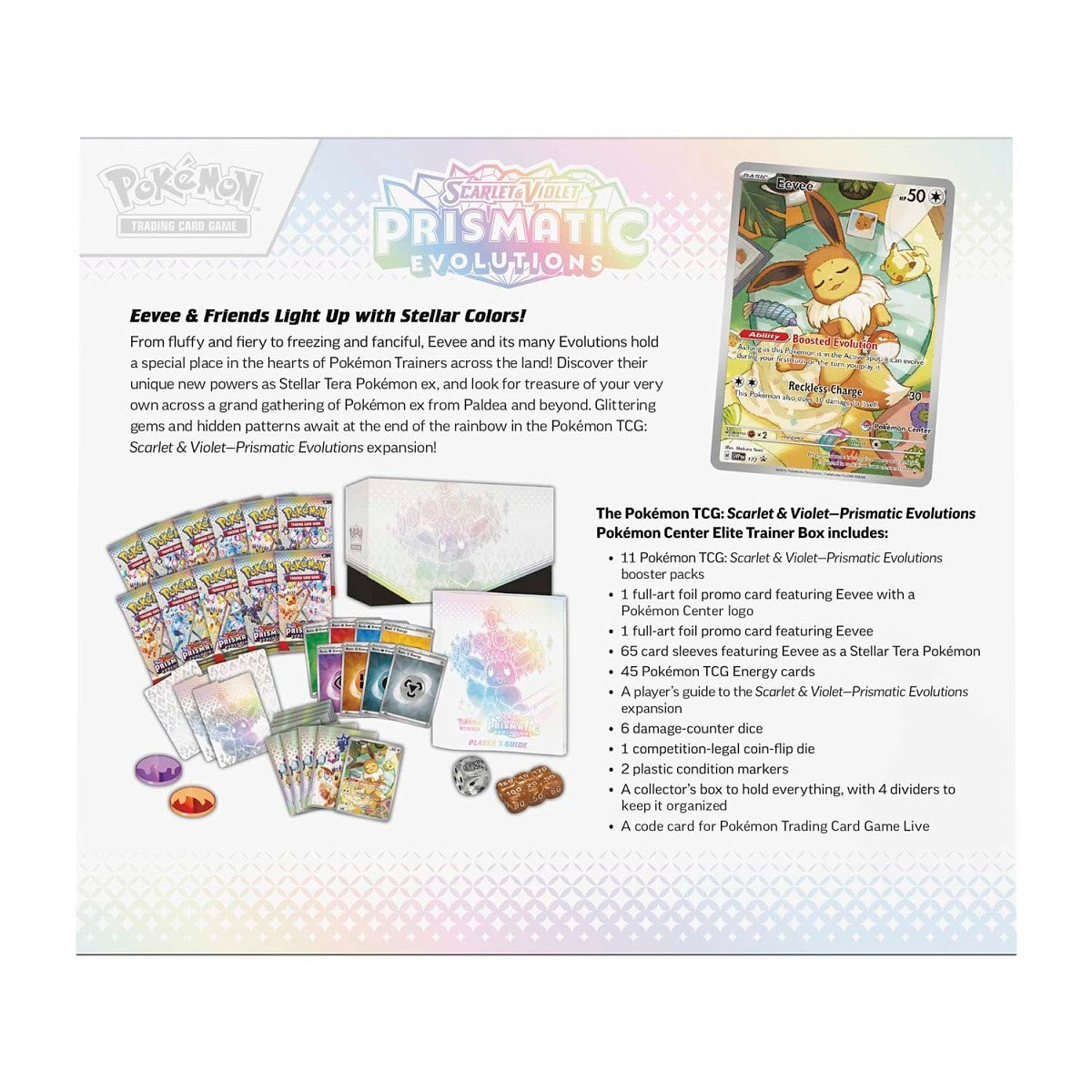 Pokemon Prismatic Evolutions Pokémon Center Elite Trainer Box ETB