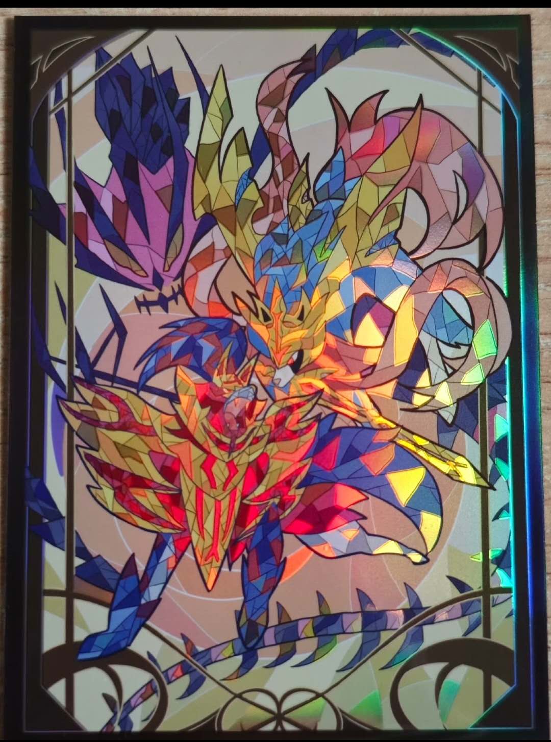 Pokemon Zamazenta Zacian Stained Glass Standard Size Sleeves 60ct
