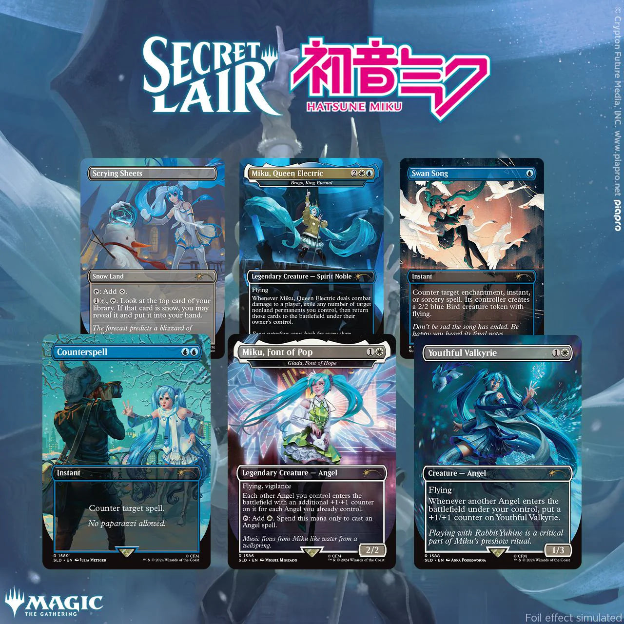 MTG Secret Lair x Hatsune Miku Digital Sensation EN Rainbow Foil Edition