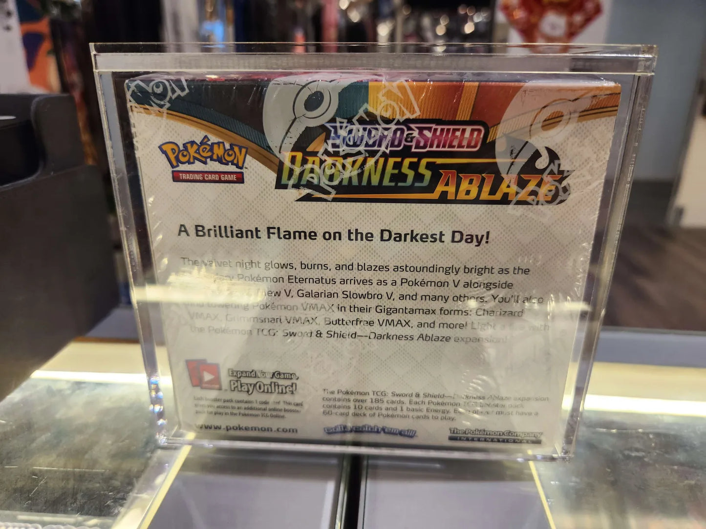 POKEMON Sword & Shield Darkness Ablaze Booster Box with Acrylic