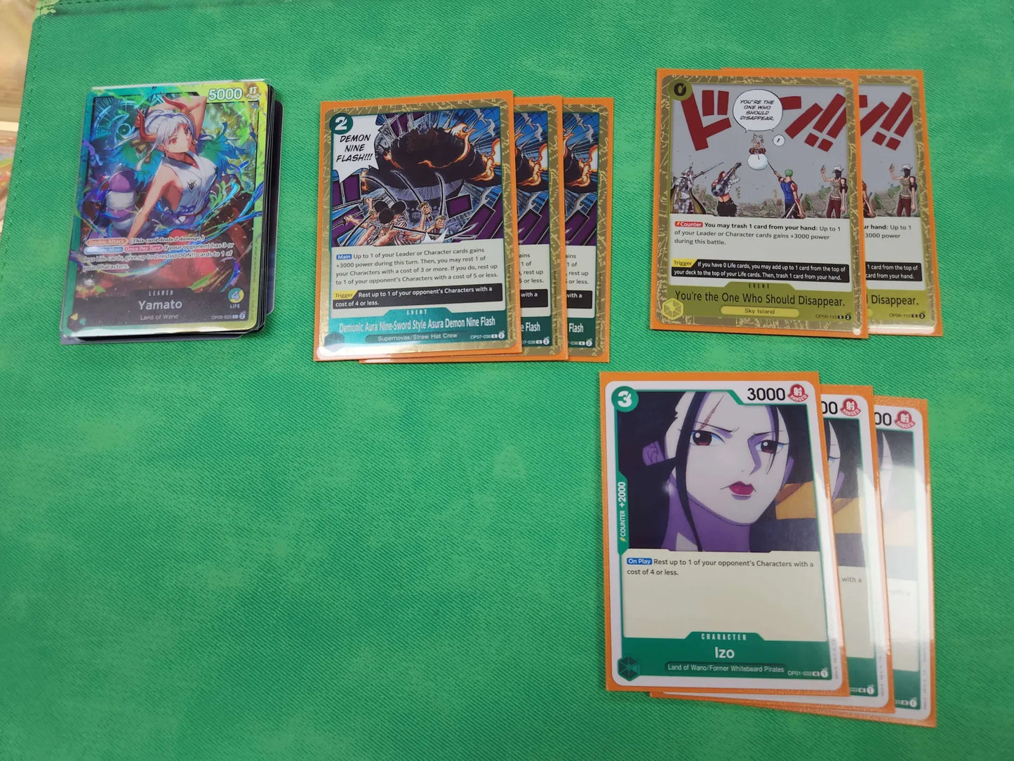 One Piece Green Yellow Yamato Complete Deck