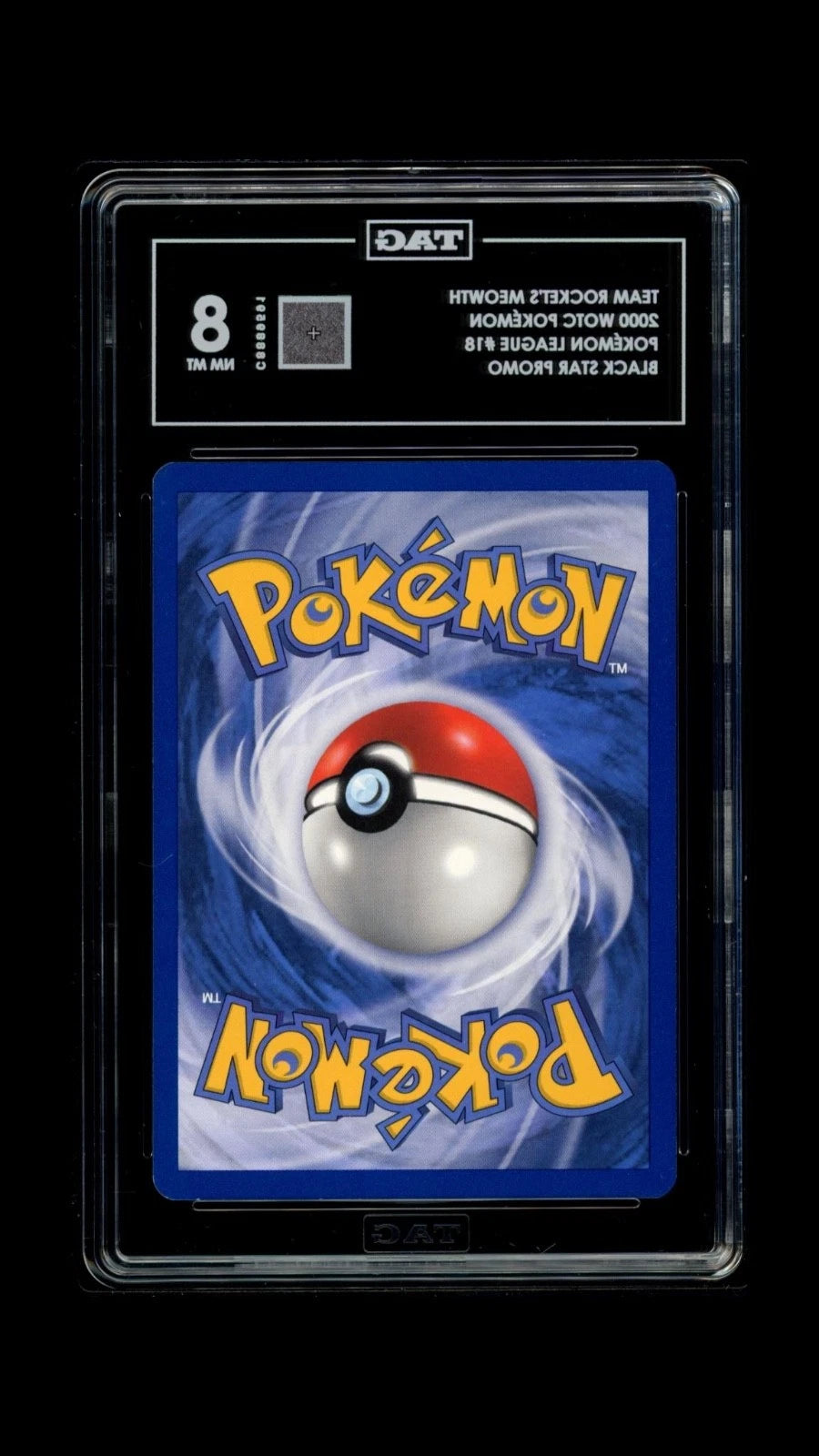 Pokemon Team Rocket’s Meowth 2000 WOTC Pokemon League #18 Black Star Promo TAG 8