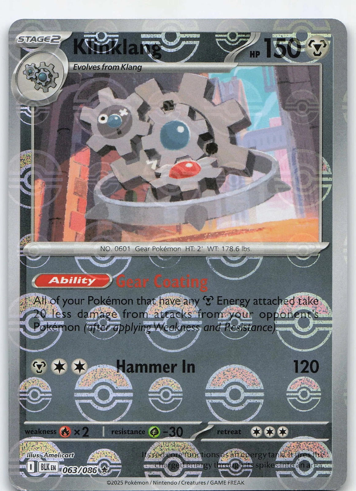 Klinklang (Poke Ball Pattern) 63 - SV Black Bolt Holofoil