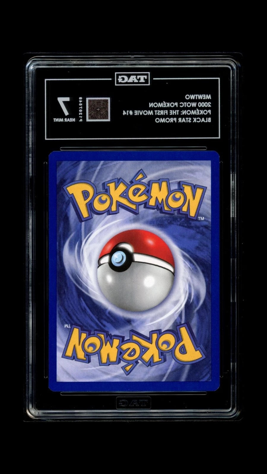 Pokemon Mewtwo 2000 WOTC The First Movie #14 Black Star TAG 7 NEAR MINT