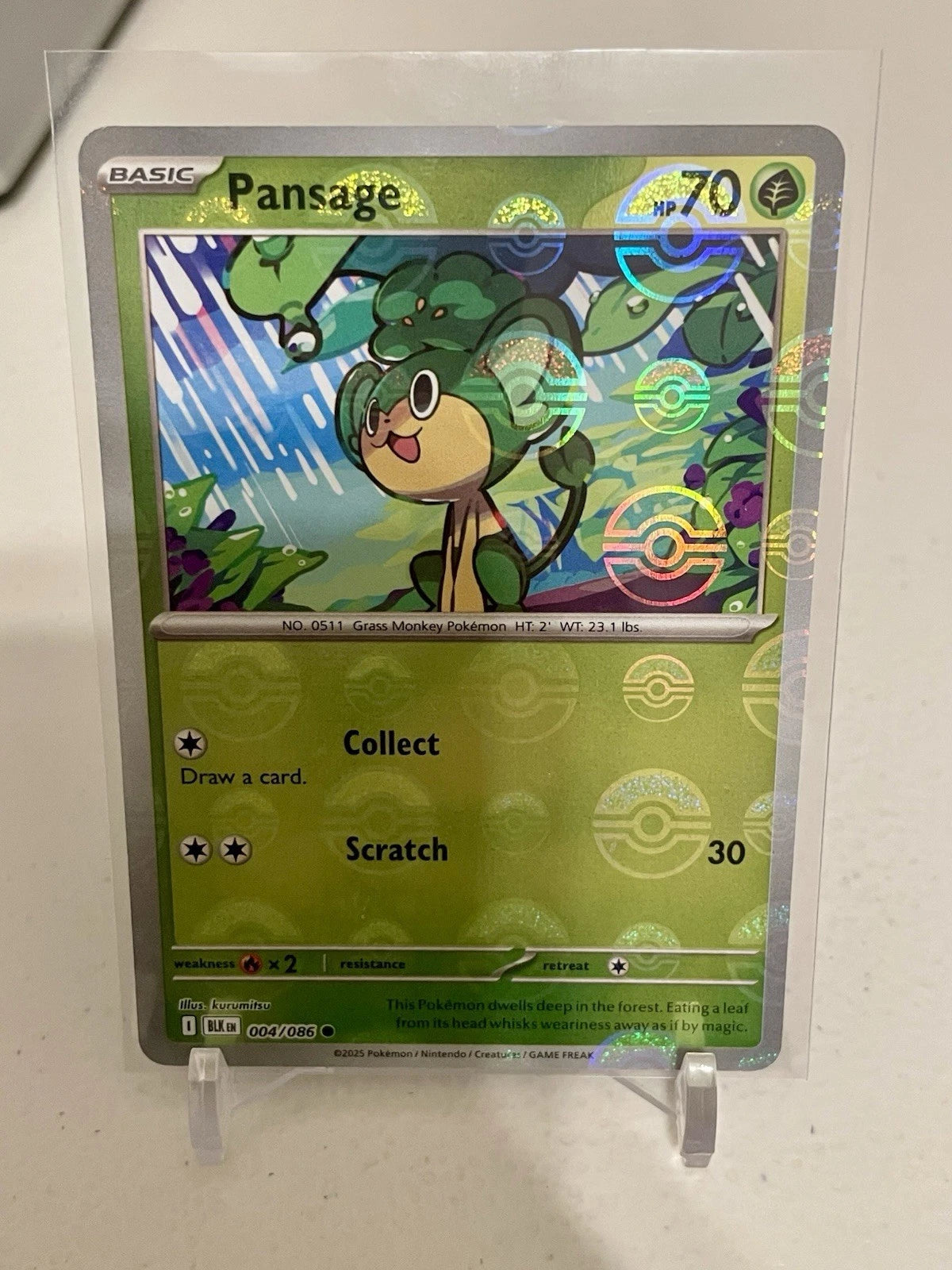 Pansage (Poke Ball Pattern) 4 - SV Black Bolt Holofoil