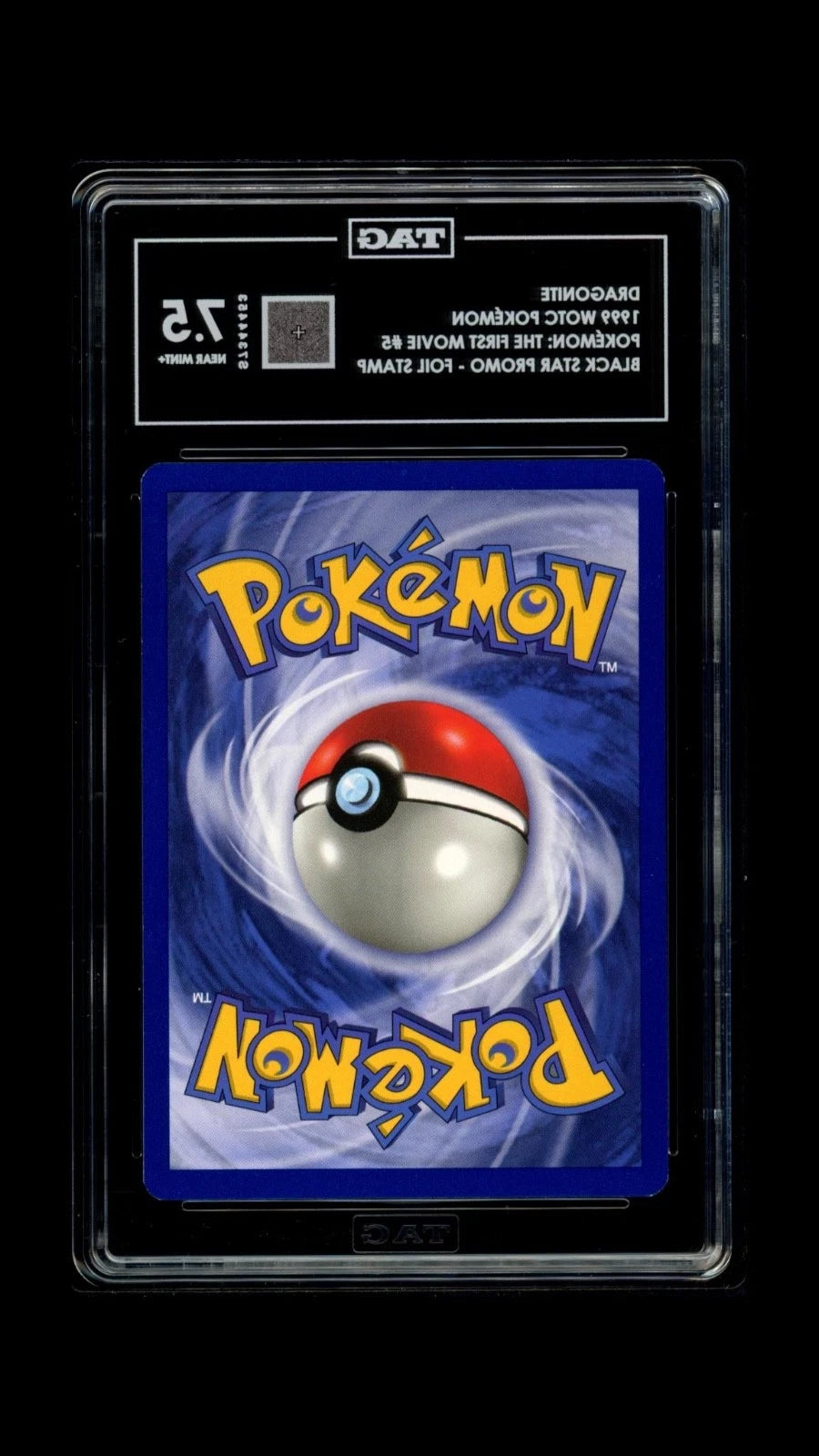Pokemon Dragonite 1999 WOTC The First Movie #5 Black Star Foil Stamp TAG 7.5