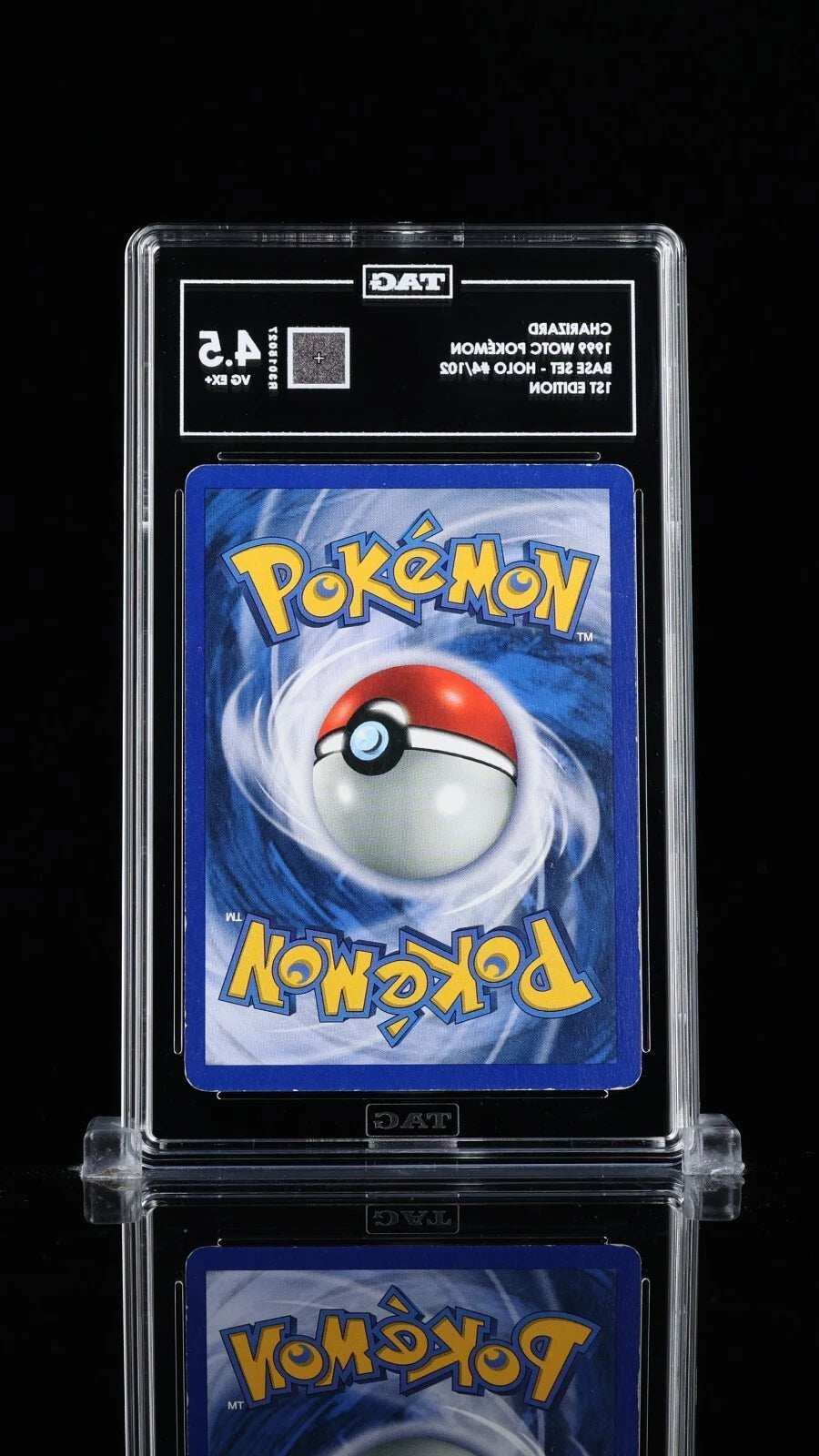 Pokemon Charizard 4/102 Base Set Holo 1st Edition Shadowless TAG 4.5