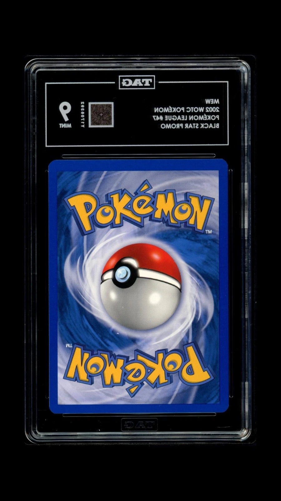 Pokemon Mew 2002 WOTC Pokemon League #47 Black Star Promo TAG 9