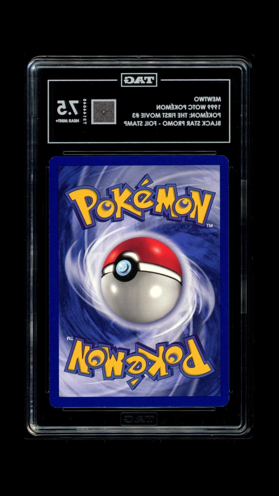 Pokemon Mewtwo 1999 WOTC The First Movie #3 Black Star Promo Foil Stamp TAG 7.5